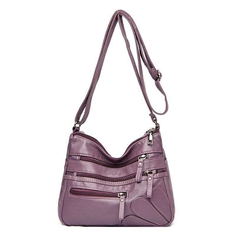 High Quality Soft Leather Shoulder Bags Multi-Layer Crossbody Bag Handbag Purse