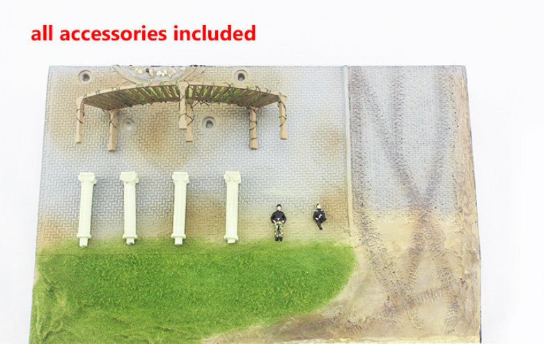 PMA WWII scenes the battle of malinowo Village platform 3 1/72 RESIN MODEL TANK