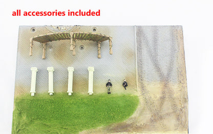 PMA WWII scenes the battle of malinowo Village platform 3 1/72 RESIN MODEL TANK