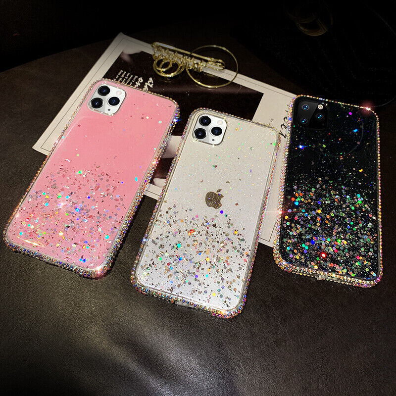 Transparent Star Sequins TPU Phonecase for IPhone17Pro/17/16/15 /14/13/12/11/XR