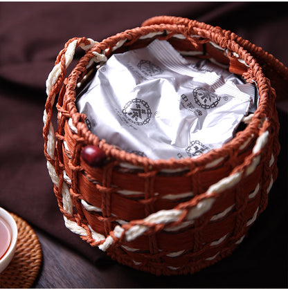 CHINATEA LIU BAO TEA 5105 Wuzhou Liupao Dark Tea 500g Hei Cha with Basket