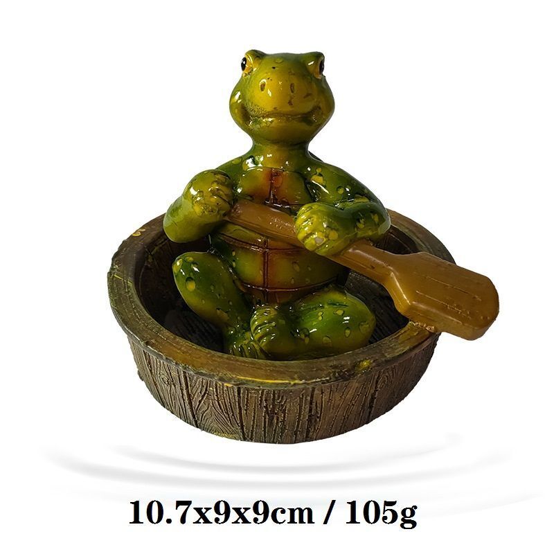Frogs Statue Resin Floating Sculpture Desk Ornament Tank Garden Pond Decorations