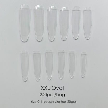 False Nail Tips 240Pcs XXL Square Full Covers Luxury Gel Press On Manicure Tools
