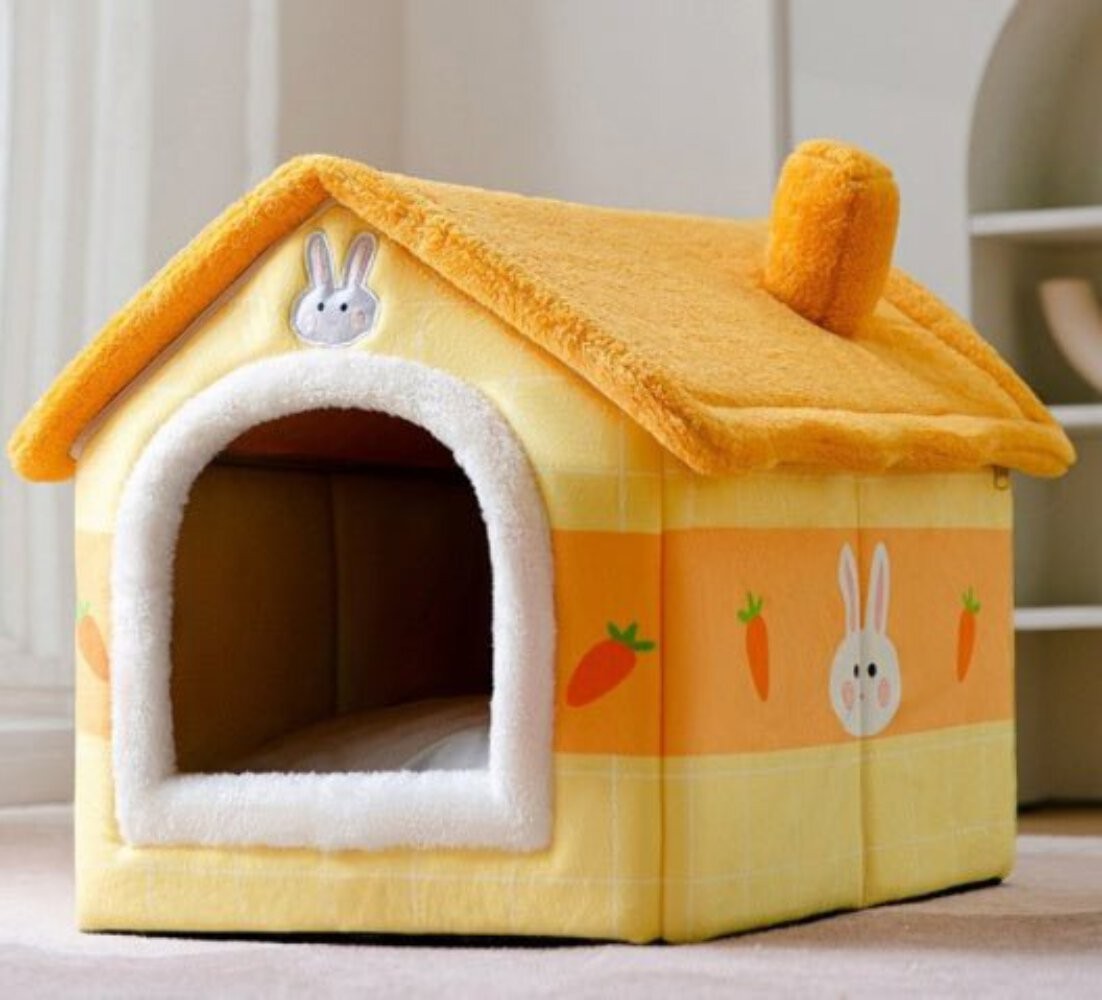 Sleep Kennel Pet Nest Warm Removable Cave Bed