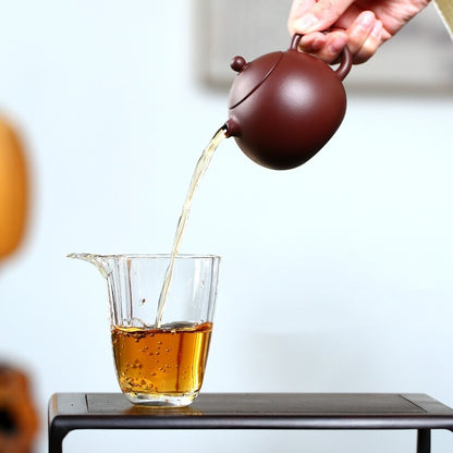 Handmade Tea Pot Marked Dragon Egg Pot Yixing Zisha Purple Clay Kungfu Tea Pots