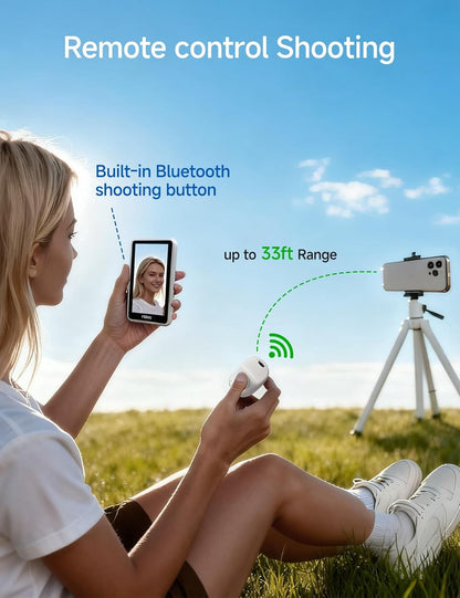 Vlog Selfie Monitor Screen for Iphone & Android,Magnetic Phone Back Camera Selfi