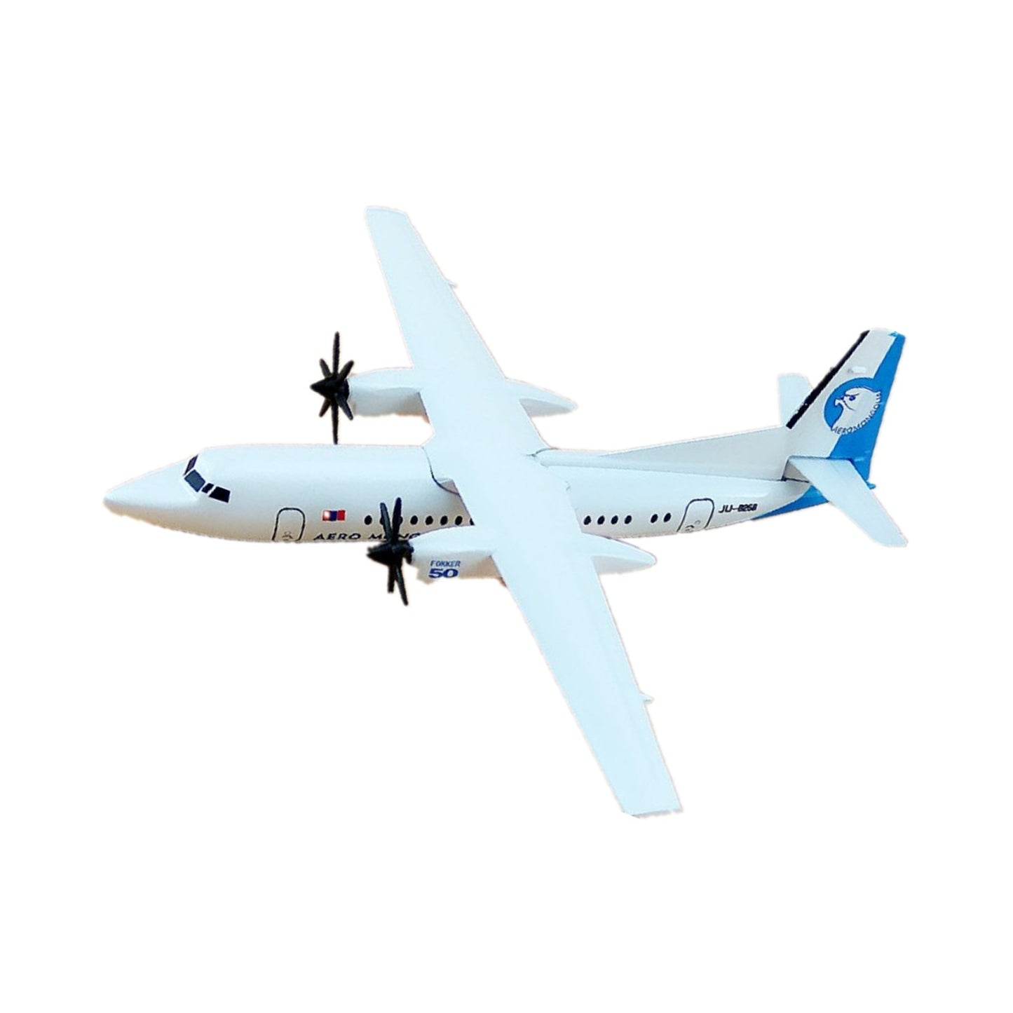 1/400 Scale Aircraft Mongolia Fokker 50 FK-50 Alloy Plane Model Display Gift t