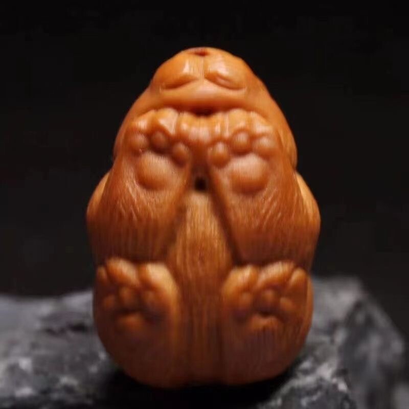 Olive Nut Carved Rabbit Beads Bracelet Hand Chain