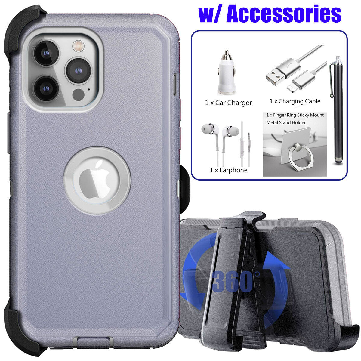 For Apple iPhone 14 Clip Belt Holster Case Shockproof Phone Cover Accessories