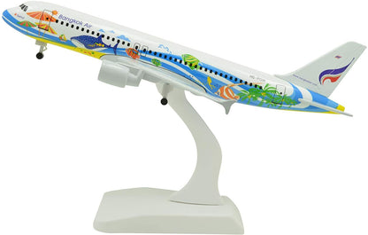 1:400 Air Bus A320 Bangkok Air Fish Painting Metal Airplane Model Plane Toy