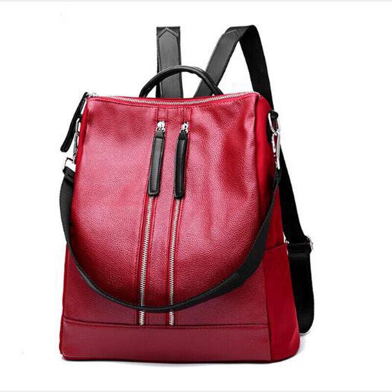 New Womens Ladies PU Leather Bagpack Shoulder Messenger Tote Travel School Bag