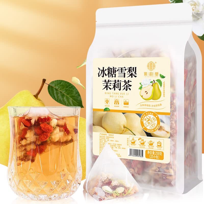 Fruit Tea Rock Sugar Snow Pear Jasmine Tea Fruit Tea Blend 250g (10gx25 packs)