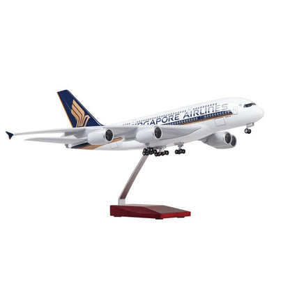45CM 1:160 Singapore Model Airlines Airbus A380 Resin Airplane Lamp Sound Model