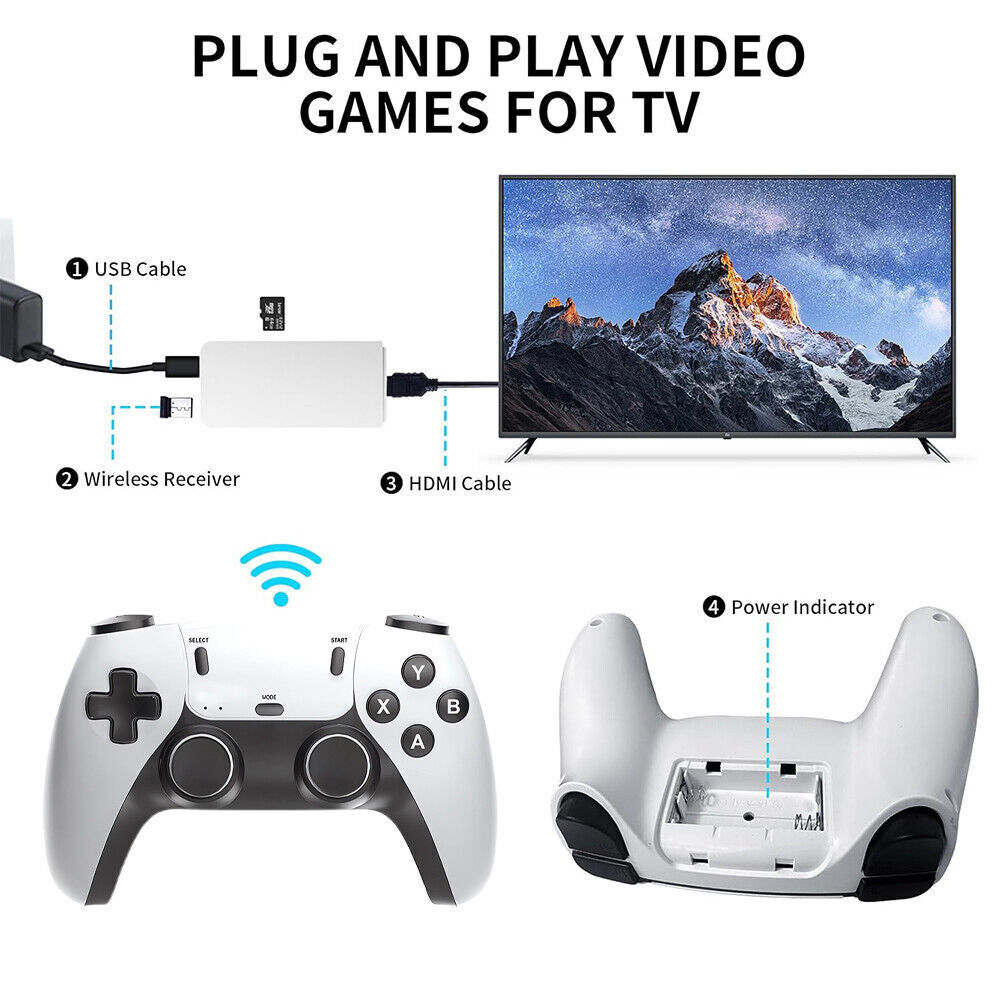 M15 Game Stick Mini TV Handheld Game Console Wireless Gamepads Video Game 64/128