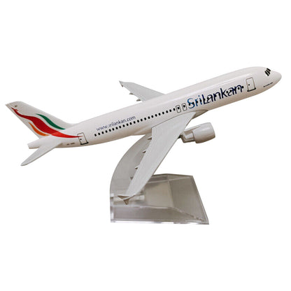 16cm A320 SriLankan Airlines Civil Airliner Model Diecast Airplane Display Scene