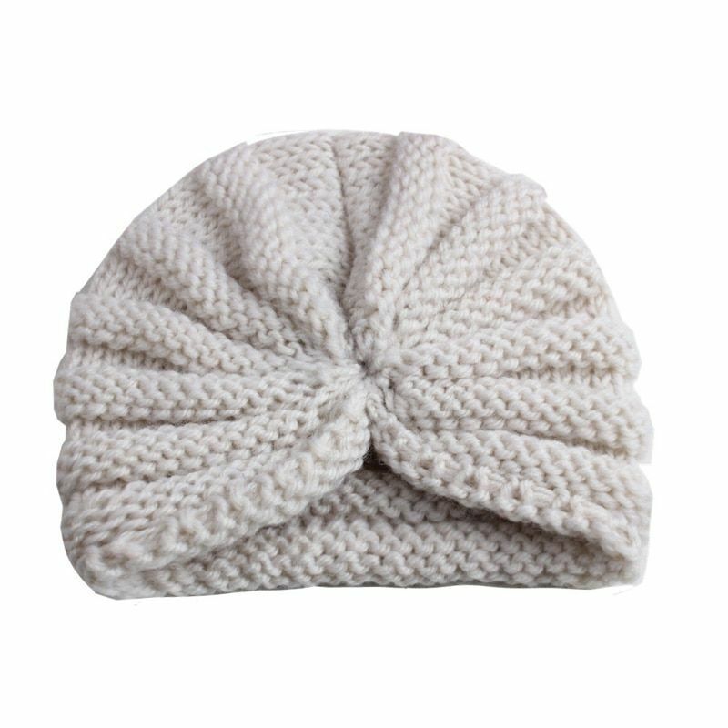 Baby Hat Knitted Winter Girls Bonnet Beanie Turban Newborn Cap Boys Accessories