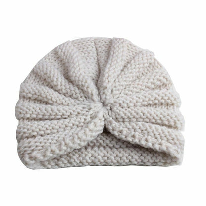 Baby Hat Knitted Winter Girls Bonnet Beanie Turban Newborn Cap Boys Accessories