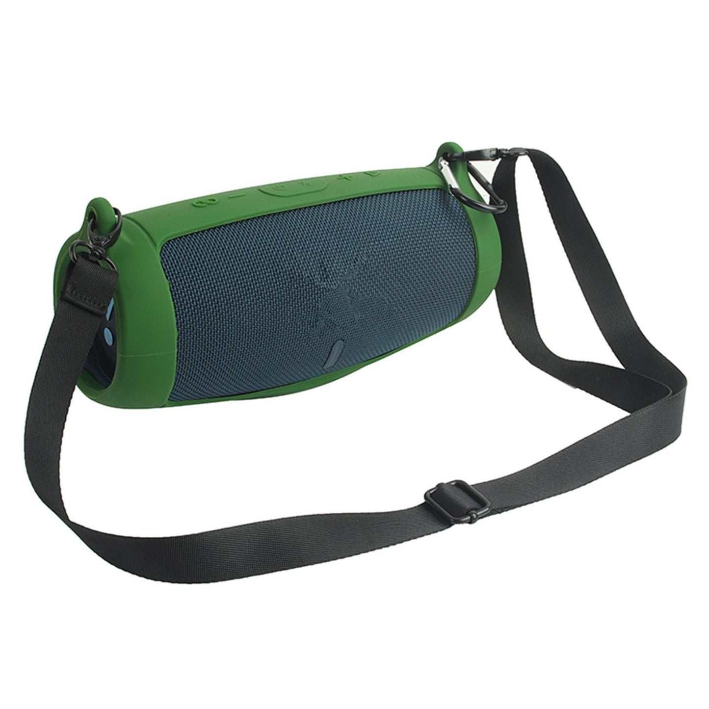 Green Silicone Cover Pad With Strap For JBL Charge 5 Bluetooth Speaker w