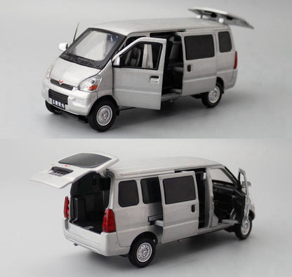 1:32 Diecast Wuling Glory Van Metal Car Model Toy Door Open Sound Light Gift