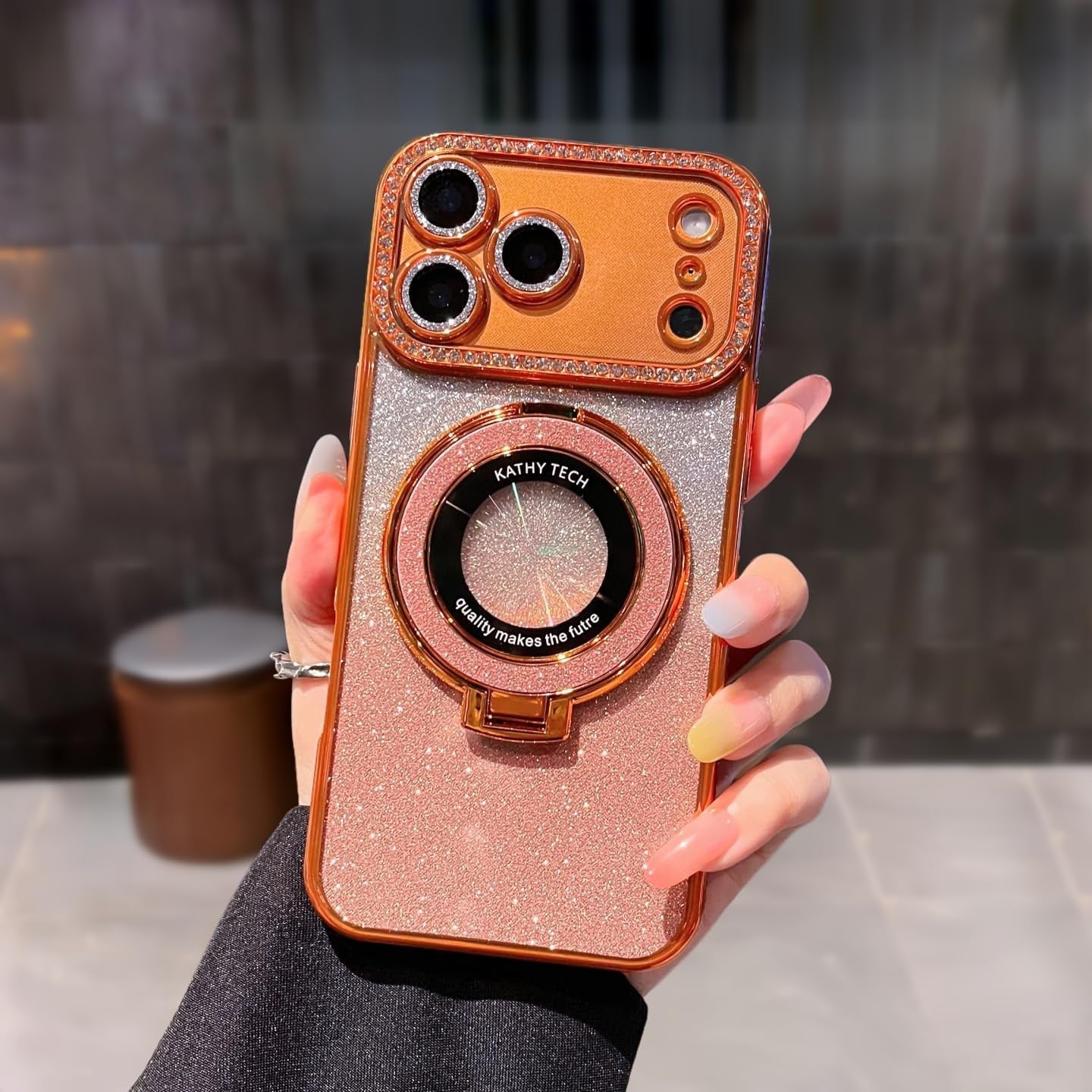 Magnetic Stand for Iphone 17 Pro Max Case [Compatible with Magsafe][Built-In Cam