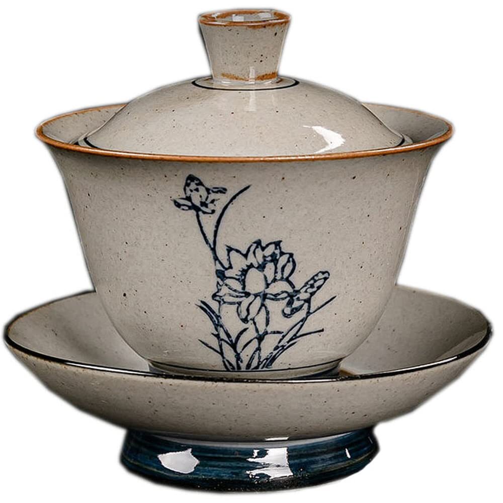 180ml Chinese Retro Gaiwan Kung Fu Tea Set Tea Bowl Cup Tea Decor Tureen