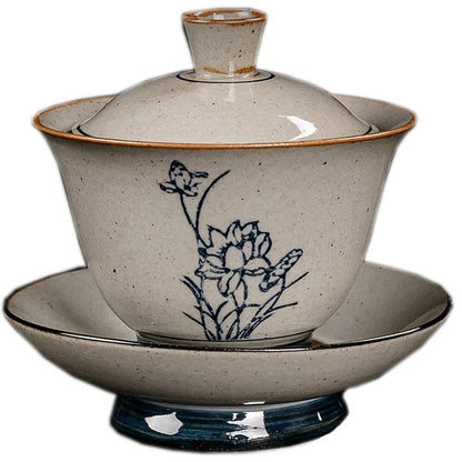 180ml Chinese Retro Gaiwan Kung Fu Tea Set Tea Bowl Cup Tea Decor Tureen