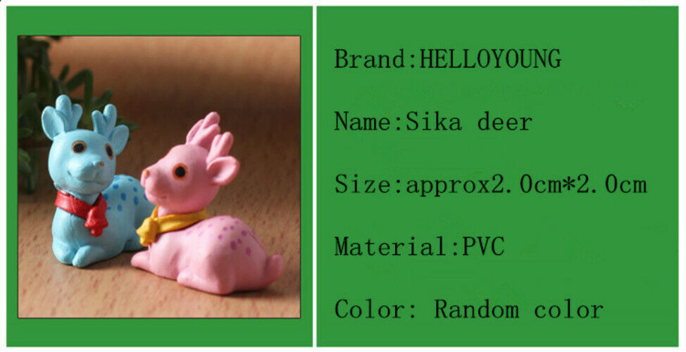 6pcs Sika Deer Decoration Supplies Moss Micro Landscape Creative Handicrafts