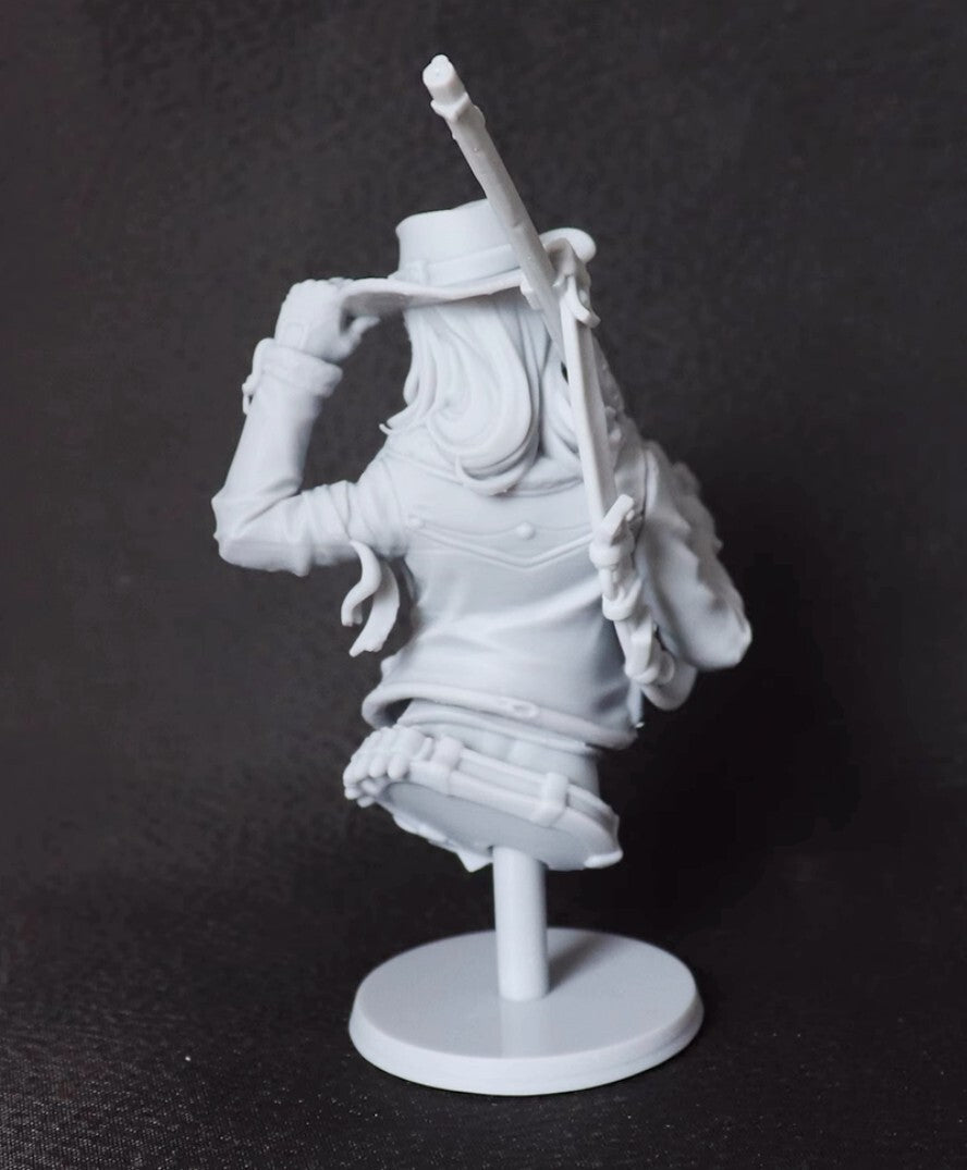 60mm resin figures model Fantasy Female Gunner Unassembled unpainted