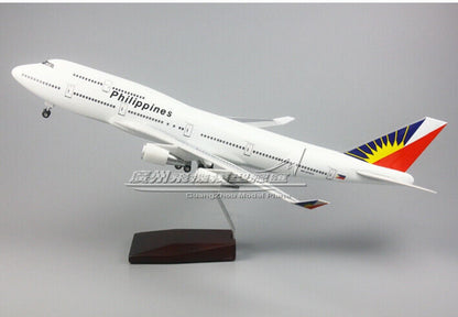1:150 47CM Philippines BOEING 747-400 Airplane Landing Gear Resin Aircraft Model