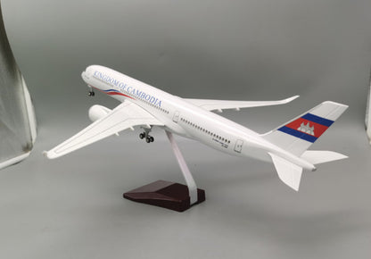 47CM 1:140 KIMDOM OF CAMBODIA AIRBUS A350 Airplane Landing Gear Resin Model