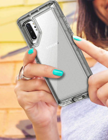 Clear Case For Galaxy Note 10 / Plus Clip Stand Rubber & Tpu Cover / Accessories
