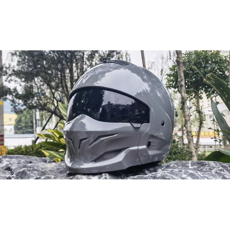 DOT Motorcycle Helmet Men Open Face Full Face Helmet for Street Cruiser Scooter