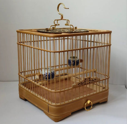 Exquisite Handmade Chinese Bamboo Wood Bird Cage Birdcage 1