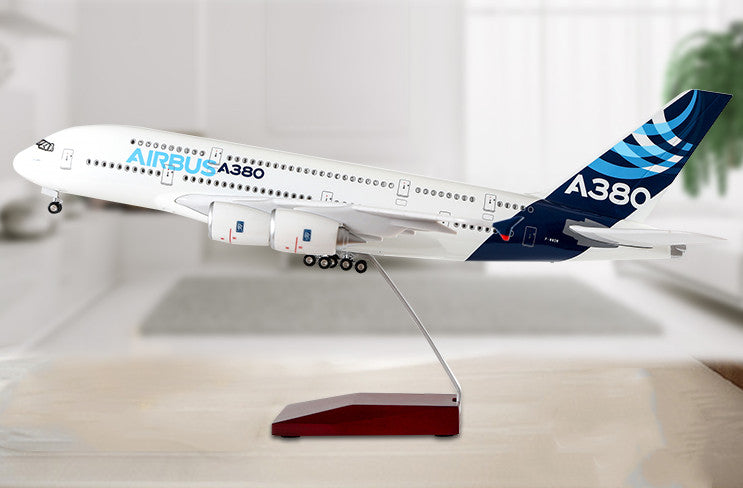 1:160 46CM AIRBUS A380 Passenger Airplane Landing Gear Resin Aircraft Model