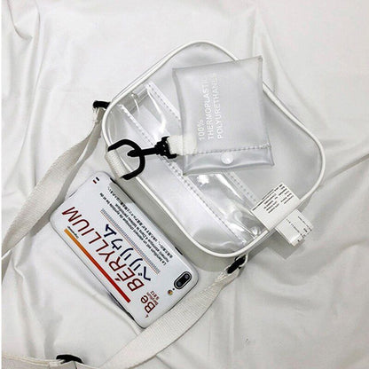 Transparent Bag Crossbody Small Phone Bag Shoulder Handbag Card Purse 19*15 CM