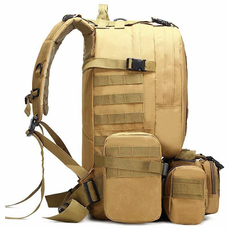 Tactical Backpack 50L Waterproof Bag Hiking Rucksack Outdoor Camping Equipment