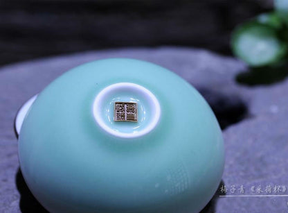 1pc Teacup China Longquan Celadon Kung Fu Tea Set PinMing Lotus Teacup