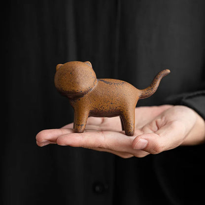 Coarse Pottery Tea Pet Creative Golden Toad Tea Tray Ornament Tea Ceremony