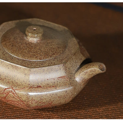 Hand Carved Master Tea Pot Real Yixing Zisha Clay Chinese Kungfu Tea Pot 210ml