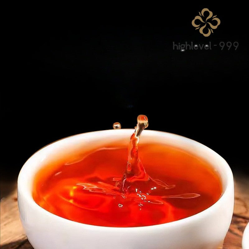 200g Ripe Puer Square Brick Bulangshan Yunnan Ten Year Rich Rhyme