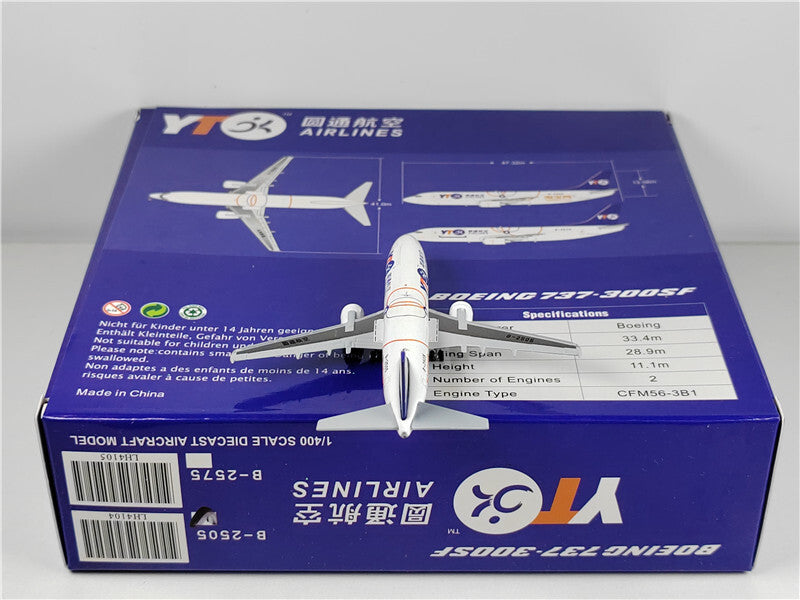 1:400 JC Wings YT AIRLINES BOEING B737-300 Passenger Airplane Diecast Model