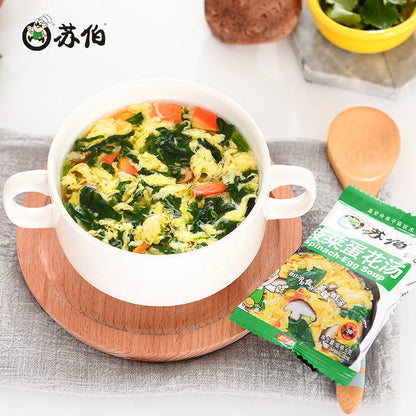 Ready To Drink Egg Drop Soup & Vegetable Soup - 10 Packs Subo Instant Soup.