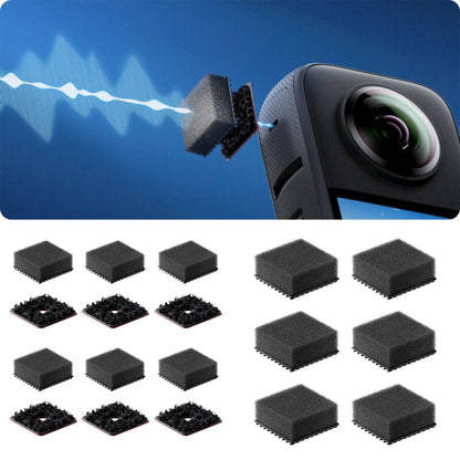 6Pcs New Noise Reduction Windproof Sponge Cushion For Insta360 X3 Camera