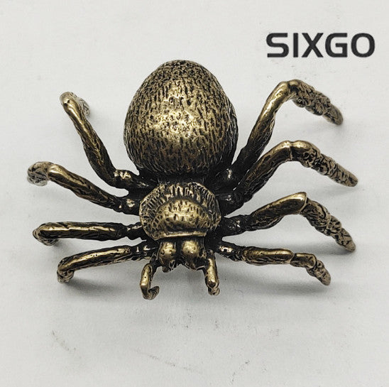 Home decor Desk decor Animal statue gift Brass spider statue