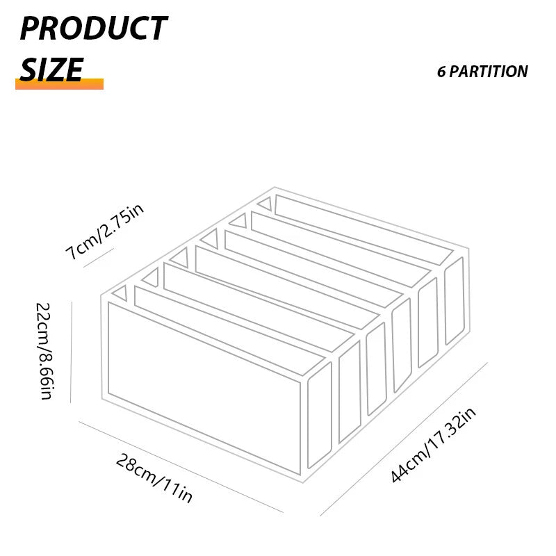 6/7/9 Grids Storage Bag Clothes Jeans Pants Drawer Organizer Wardrobe Boxes AU