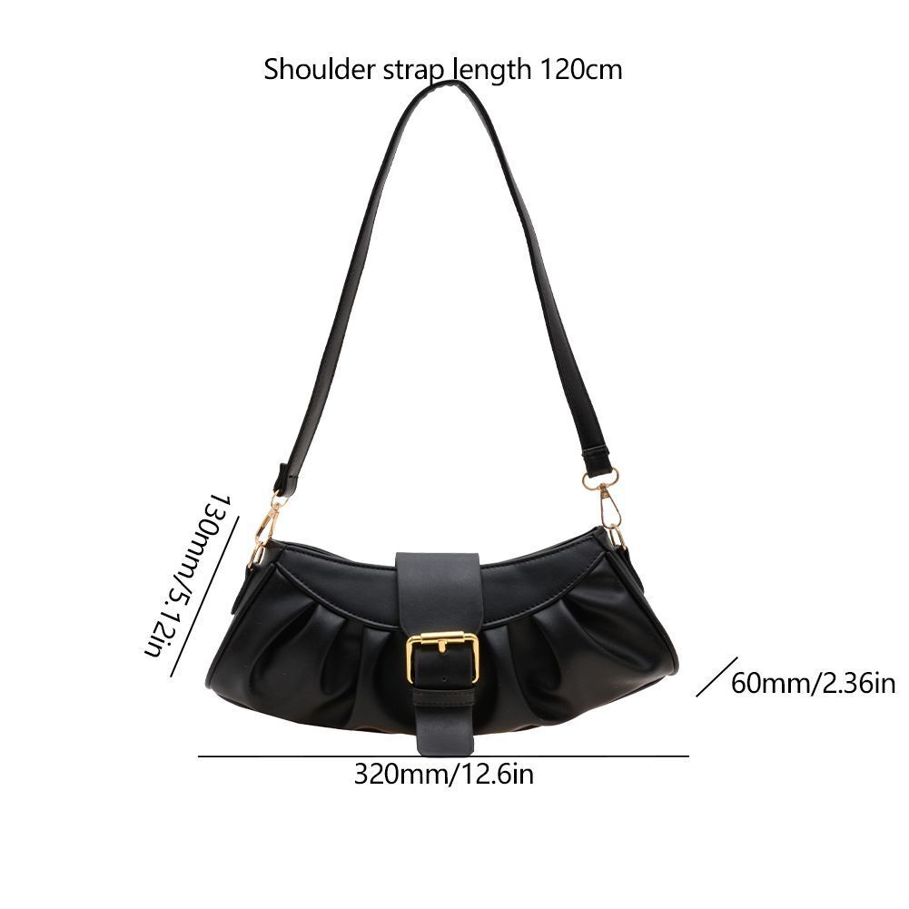 Handbags Retro Synthetic Leather Shoulder Underarm Bag 32x13x6 Cm Strap 61Cm 1PC