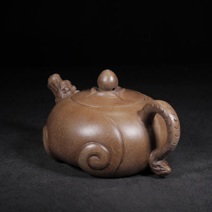 Chinese Yixing Zisha Clay Handmade Exquisite Teapot（龙头如意 底款：陈仲美）