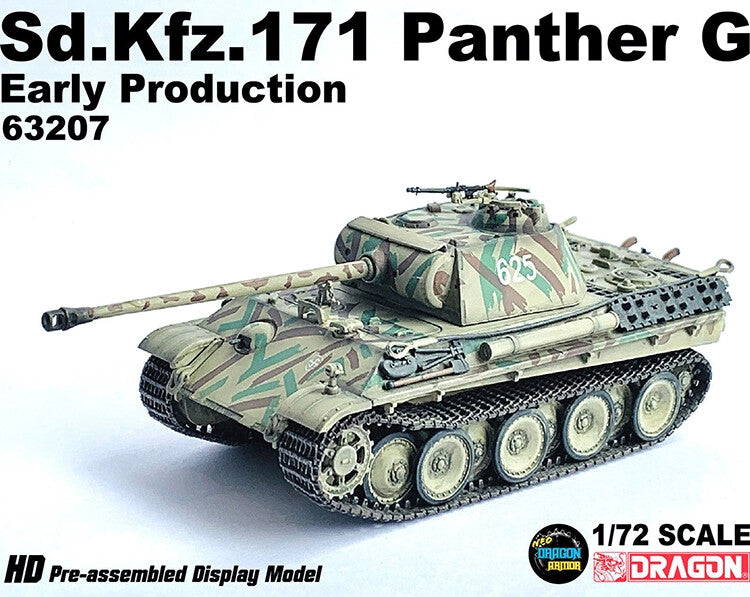 1/72 Dragon 63207 Sd.Kfz.171 Panther G German Leopard Tank Early Finished Model