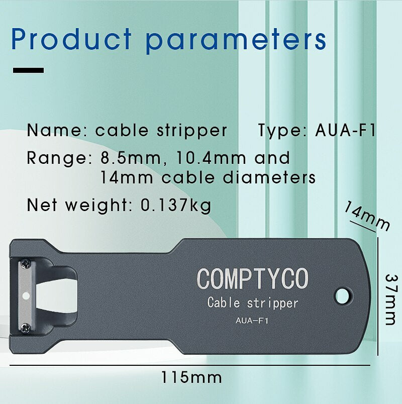 AUA-F1 Optic Fiber Longitudinal Stripper Cable Jacket Slitter 8.5mm 10.4mm 14mm