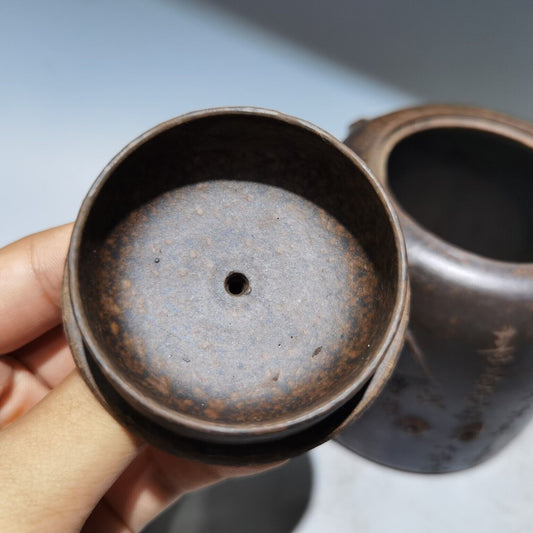 vintage chinese yixing purple clay teapot zisha ceremony carving collectible art